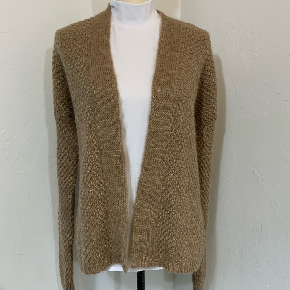 Lineamaglia Made in Italy Mohair Sweater with Gold Shimmer Accent